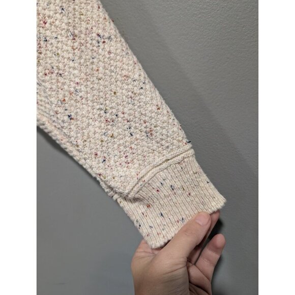 Vintage Lee Sport Womens Cream Speckled Wisconsin Badgers Crew Neck Sweater Sz L - Picture 7 of 16